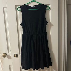 Black Lace Eyelet Fit & Flare Dress